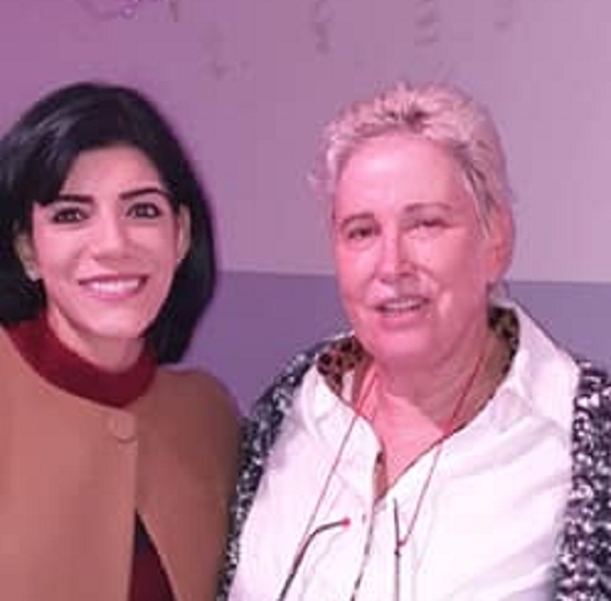 תמי אולמן עם המחבלת איסלאם סרוג'י