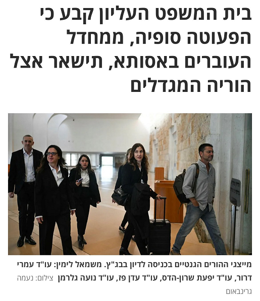 יעל וילנר פרשת התינוקת סופיה הרחם עדיף על הכוס